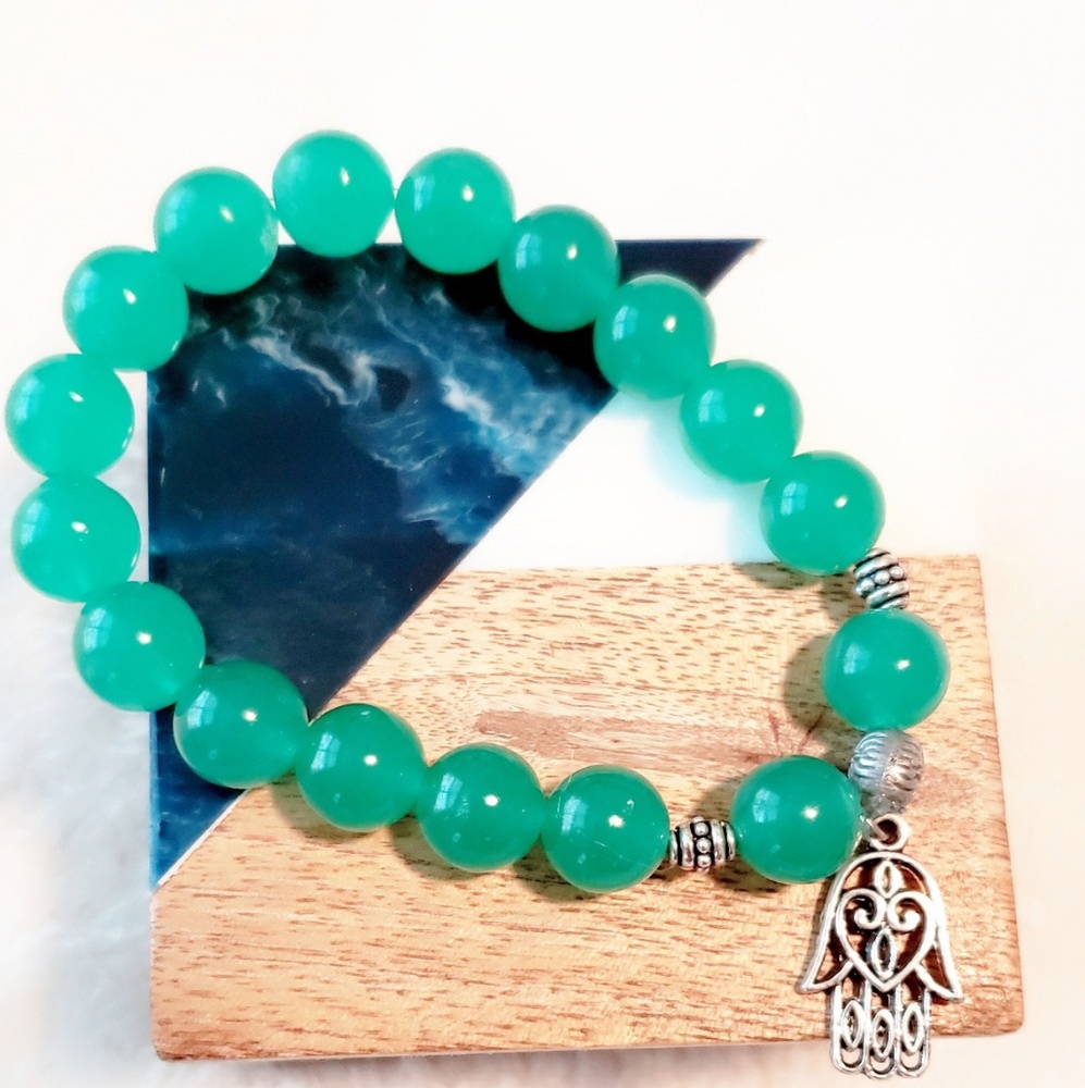 Crystal Healing Bracelet ~ Green Agate